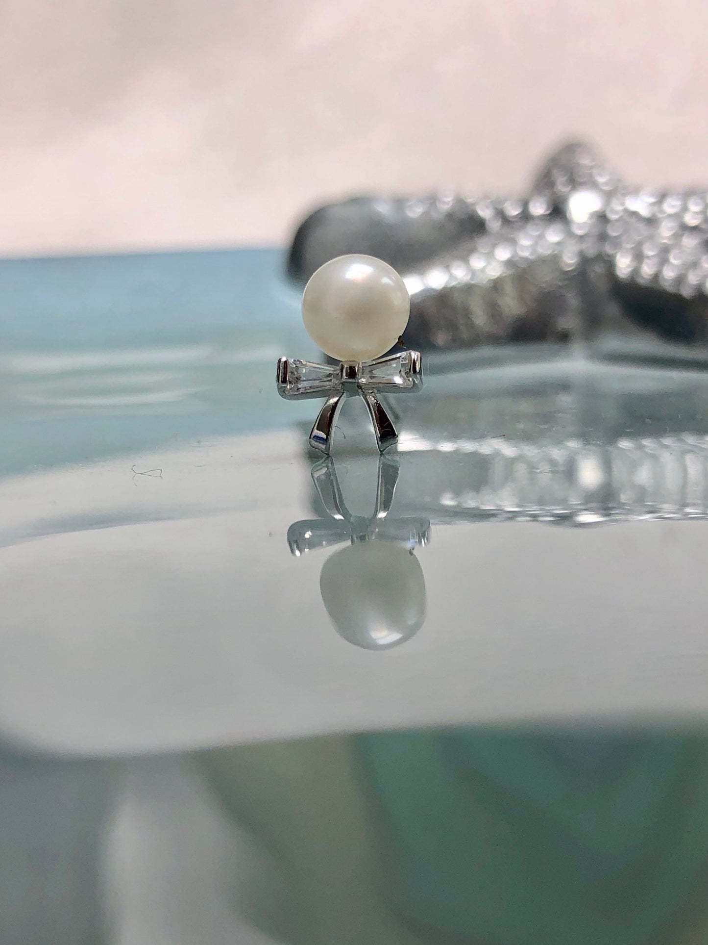 Silver Bow Earrings