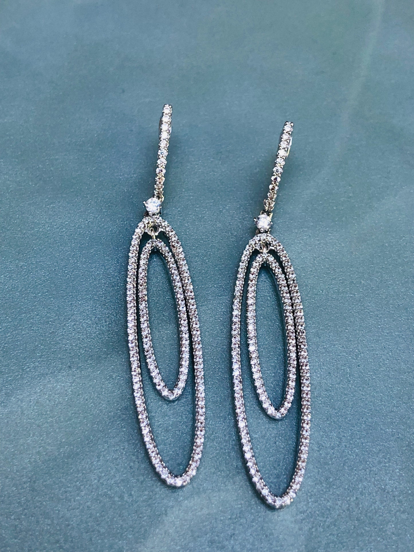 Rhinestone Band Earrings