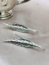 Load image into Gallery viewer, Rippled Leaf Earrings
