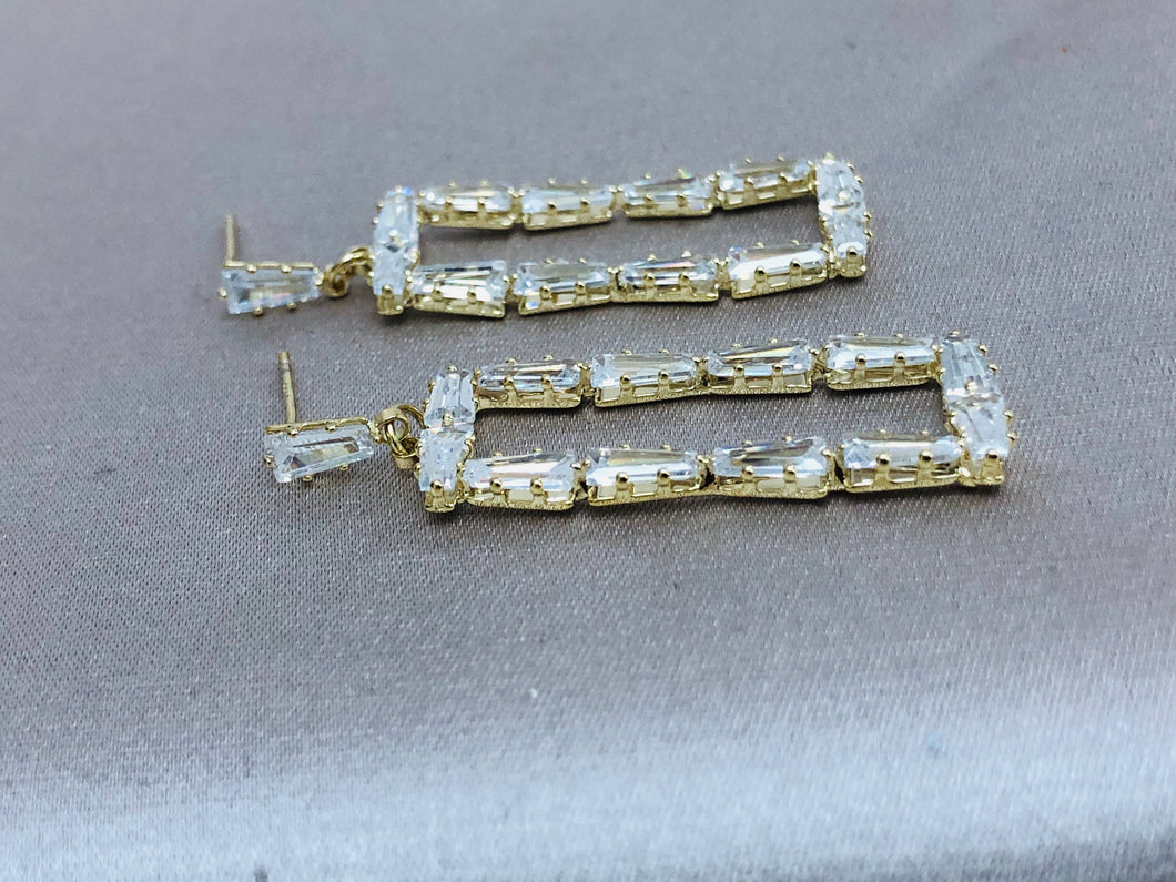 Crystal Frame Earrings