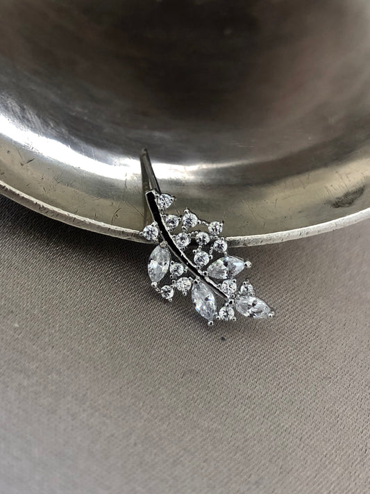 Diamond Leaf Earrings