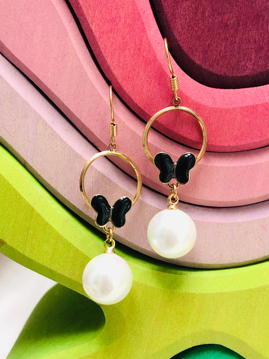 Black Butterfly Earrings