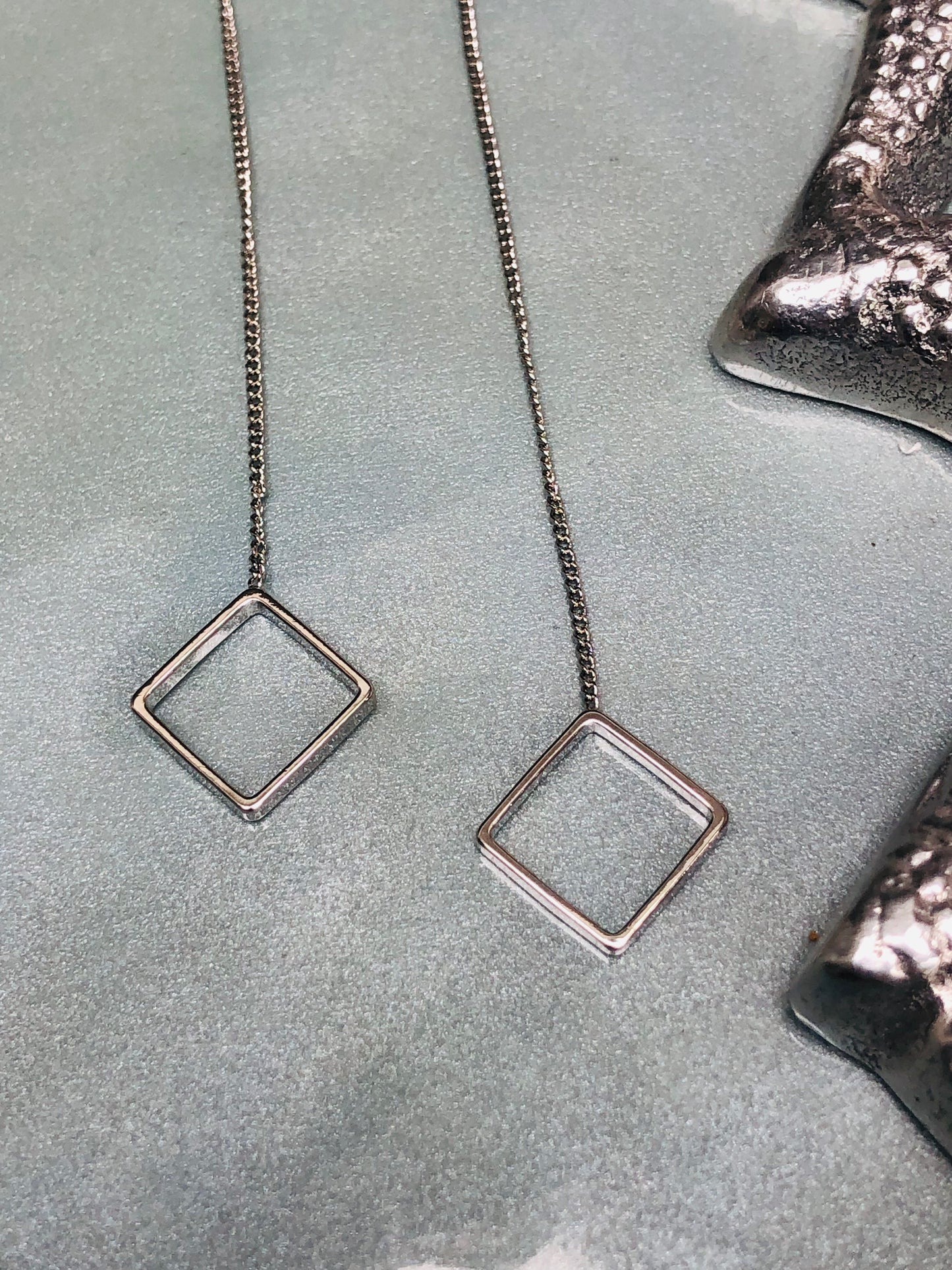 Dangling Square Earrings