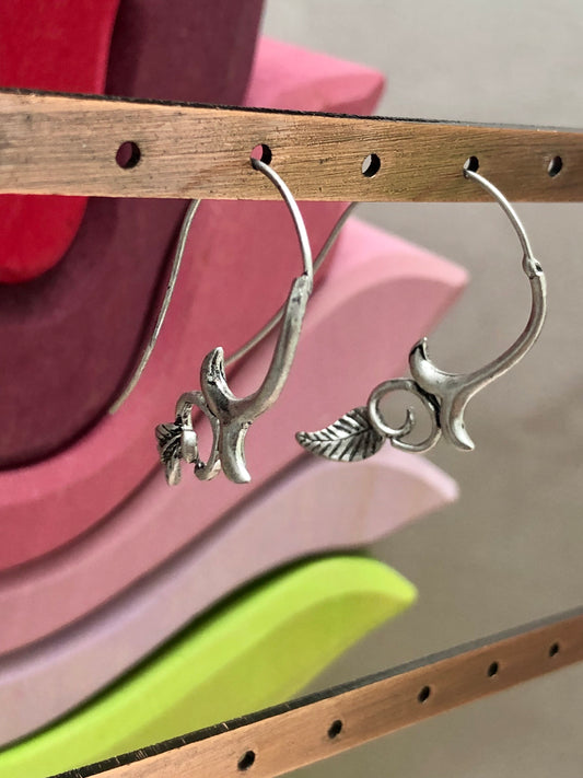 Silver Feather Earrings