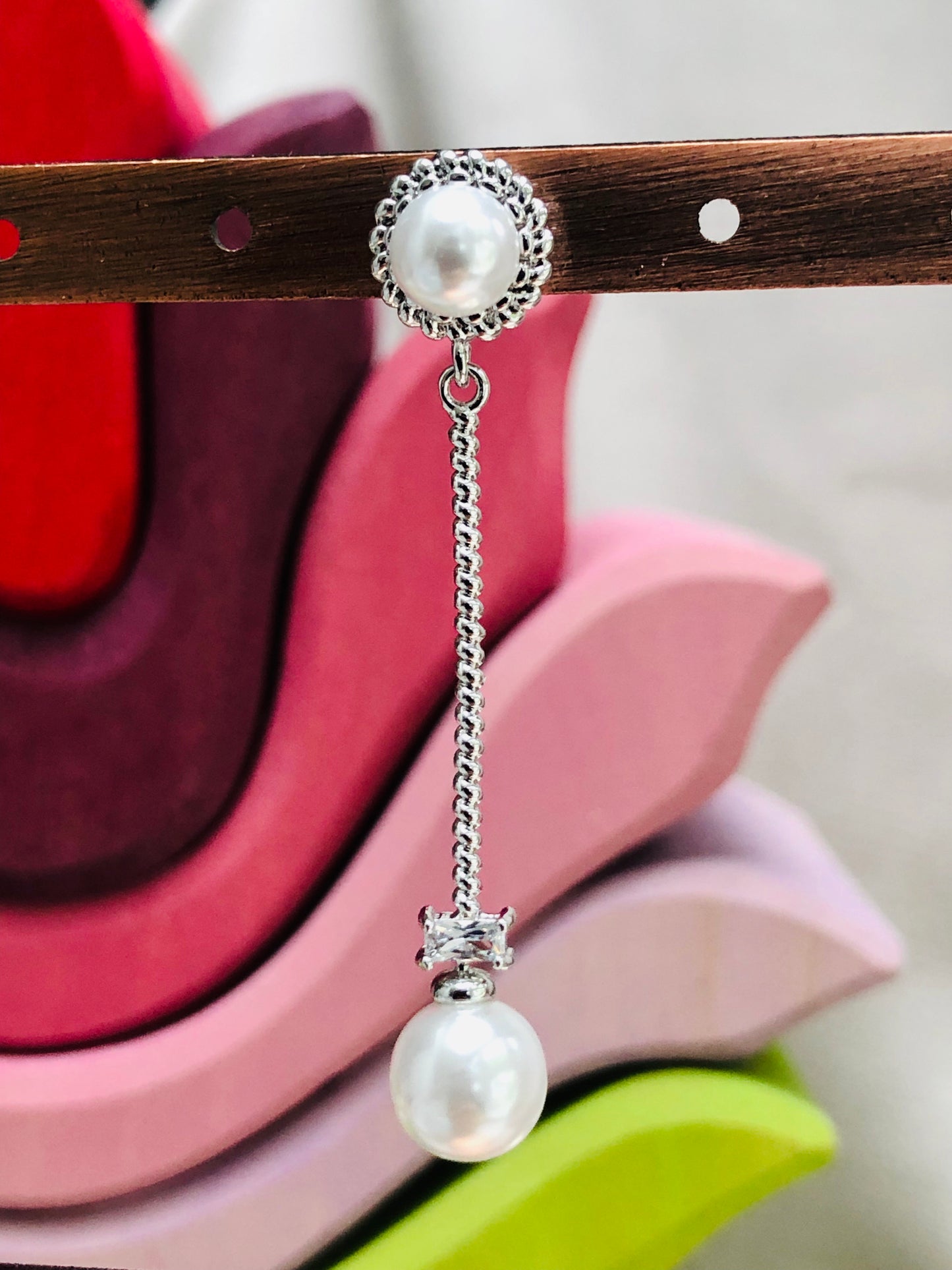 Connected Pearl Earrings