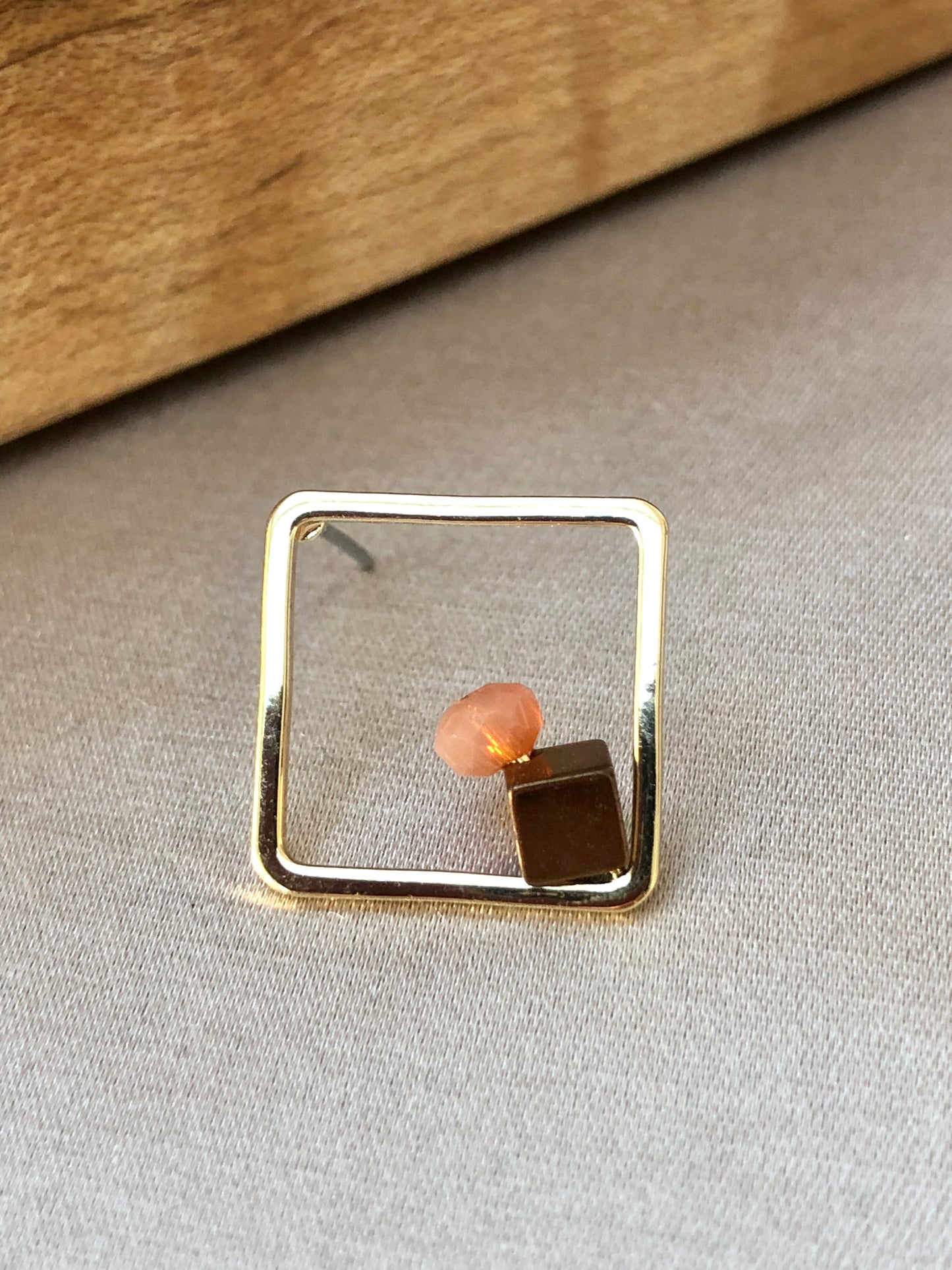 Framed Stone Earrings
