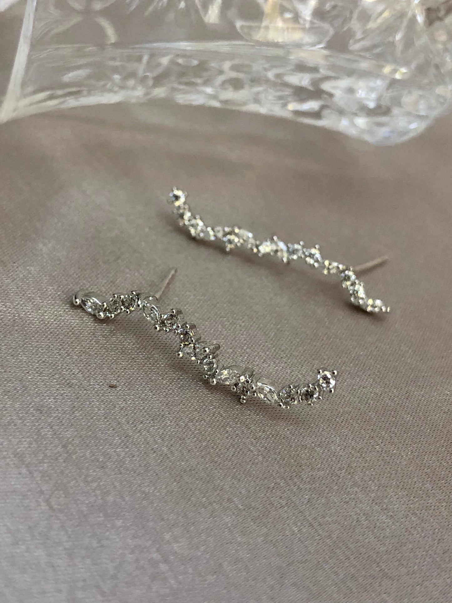 Delicate Diamond Leaves
