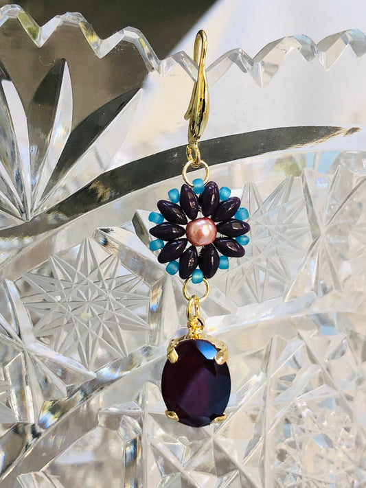 Beaded Flower Earrings