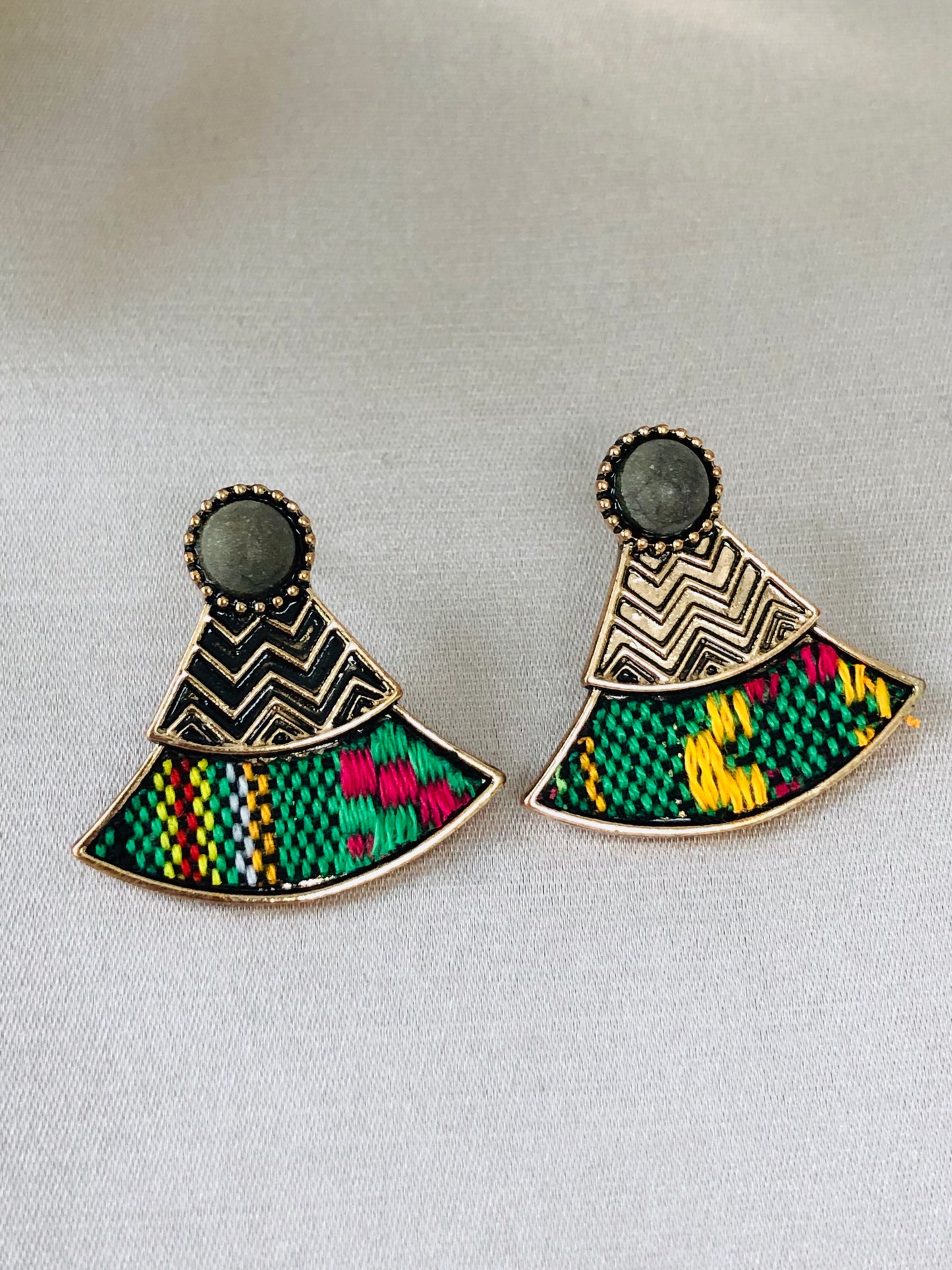Woven Fan Earrings