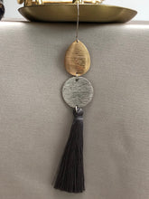 Load image into Gallery viewer, Black Tassel Earrings
