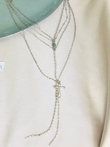 Stone and Cross Necklace