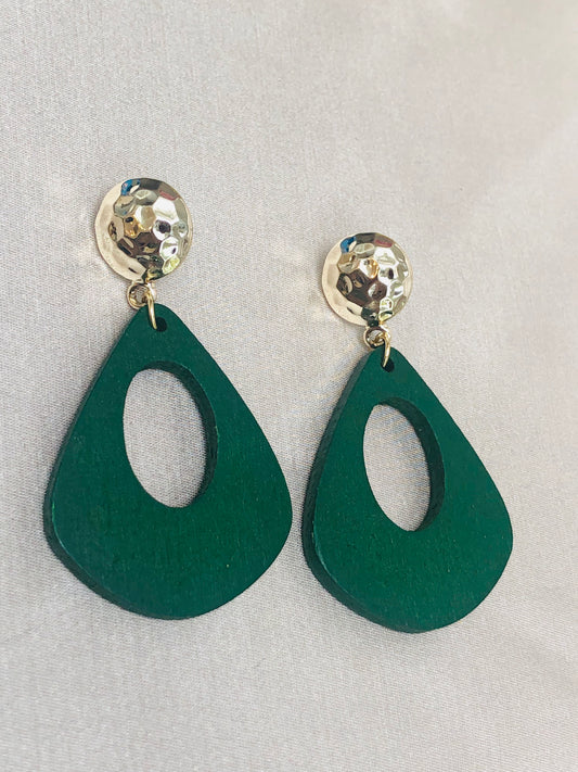 Abstract Emerald Earrings