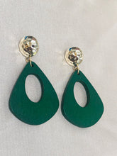 Load image into Gallery viewer, Abstract Emerald Earrings
