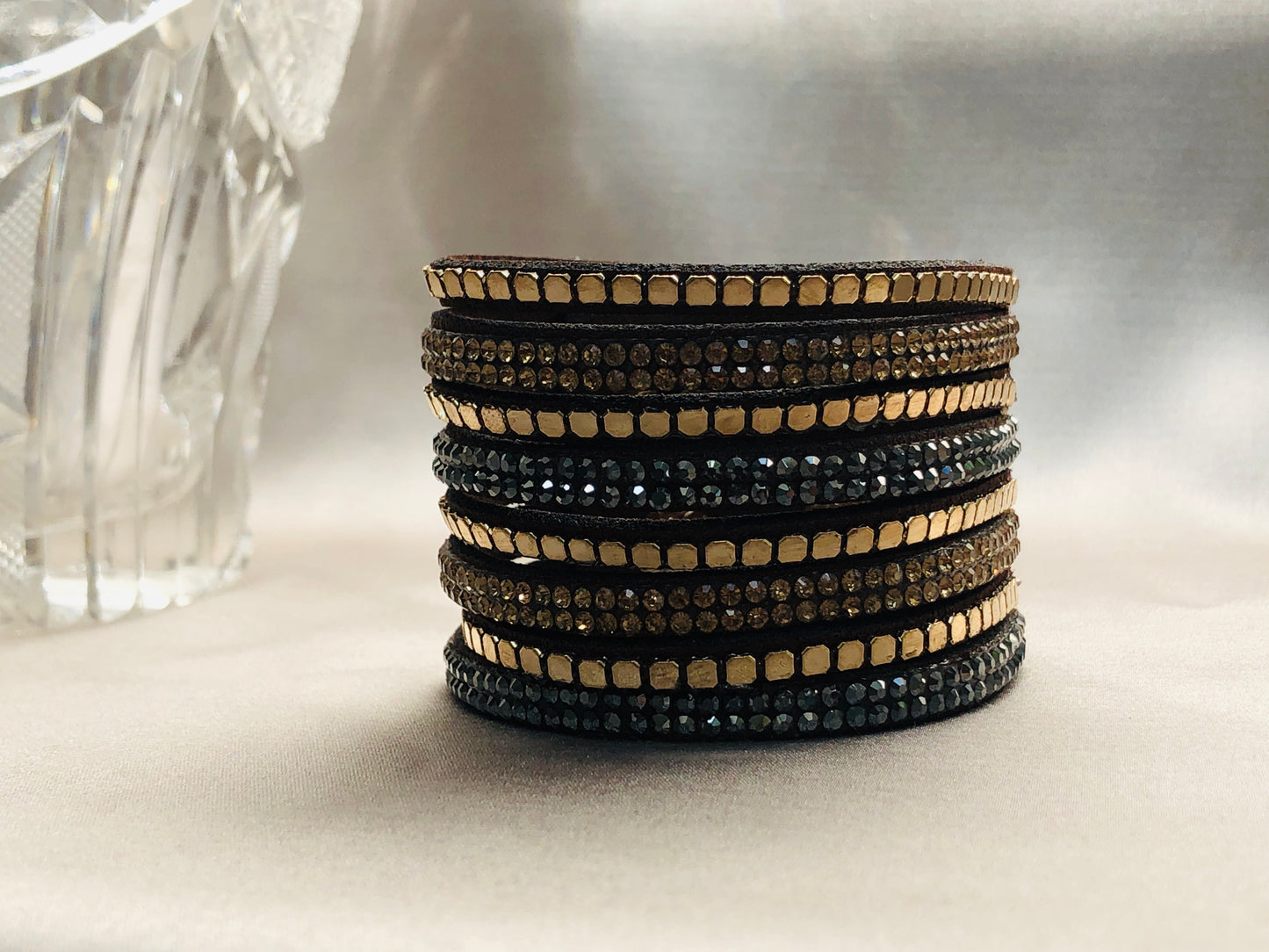 Blue and Amber Rhinestones