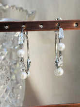 Load image into Gallery viewer, Pearl and Diamond Hoops
