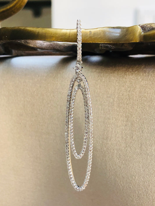 Rhinestone Band Earrings