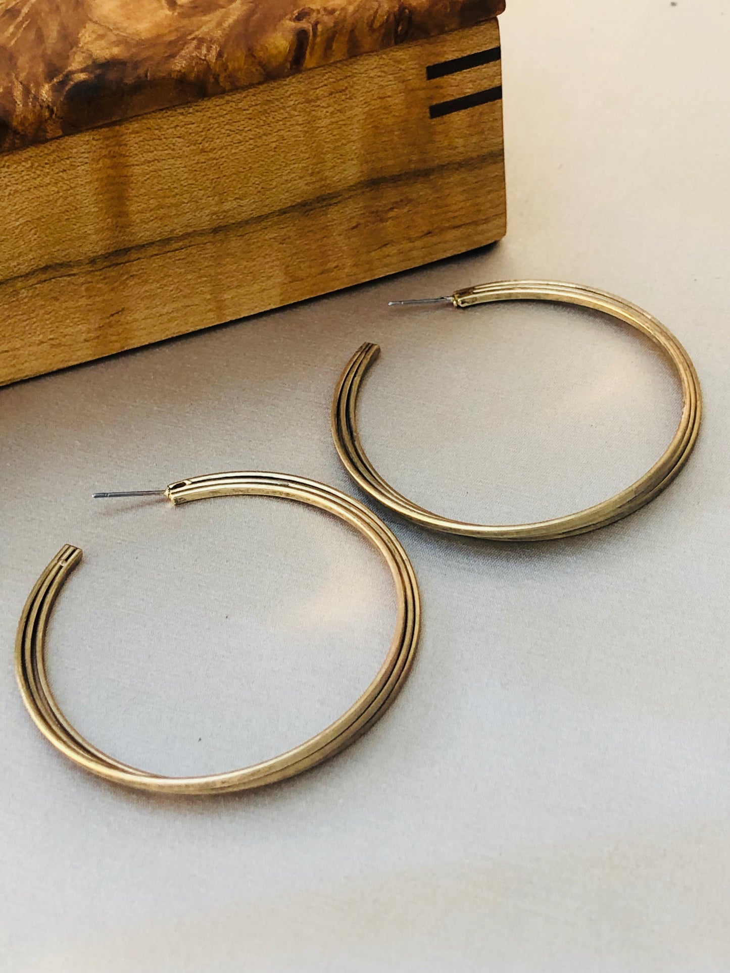 Layered Golden Hoops