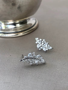 Diamond Leaf Earrings