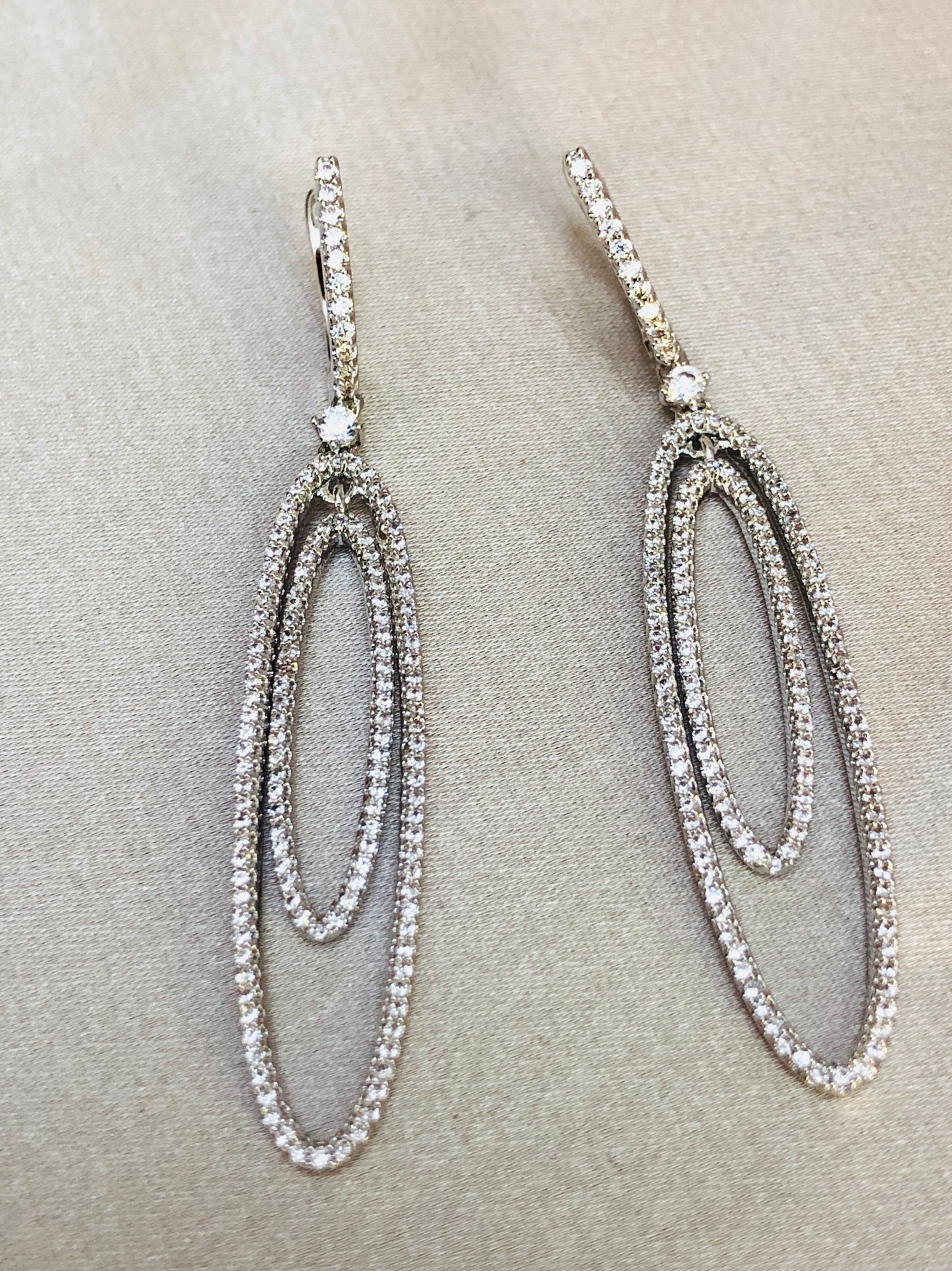 Rhinestone Band Earrings