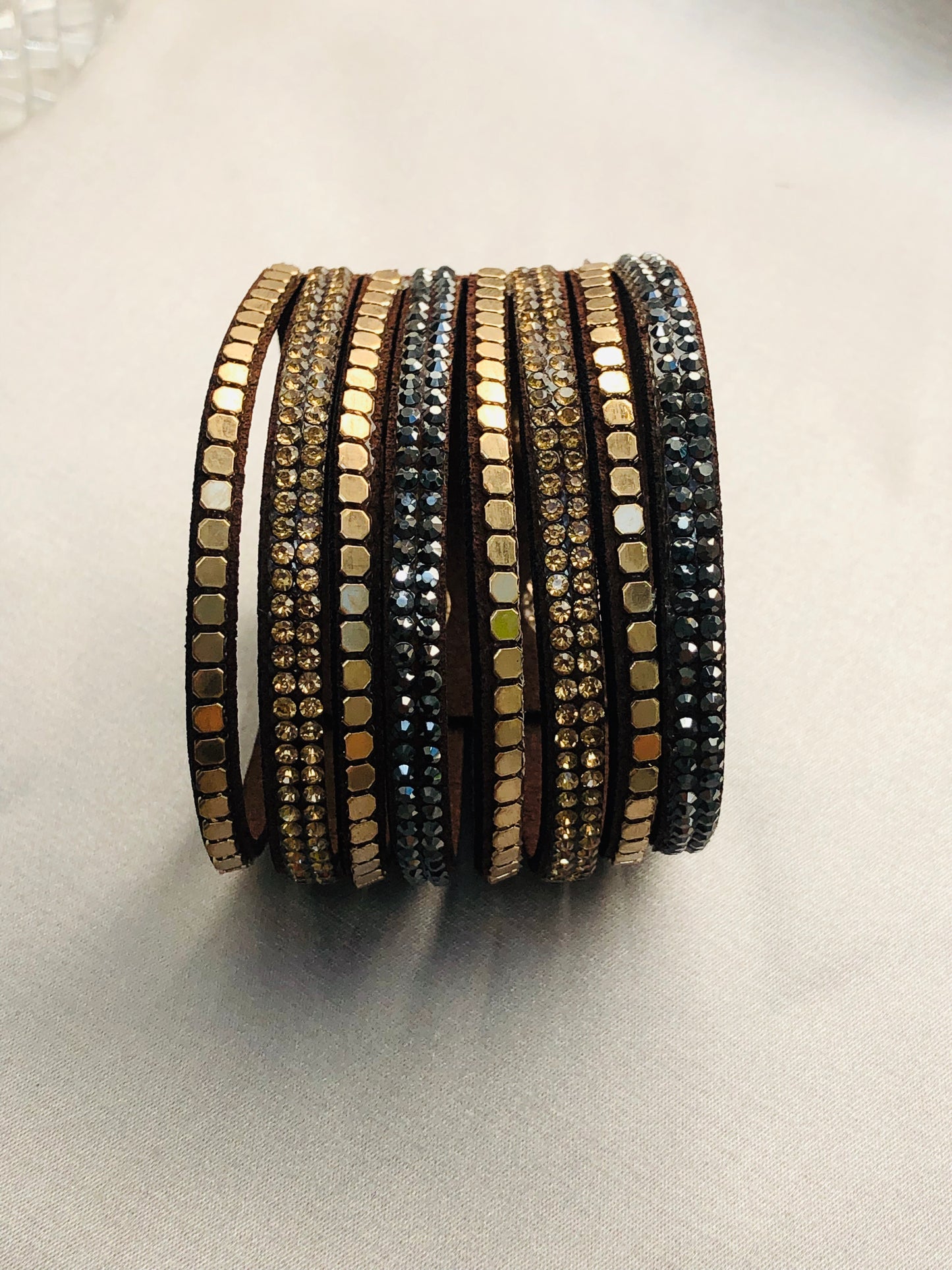 Blue and Amber Rhinestones