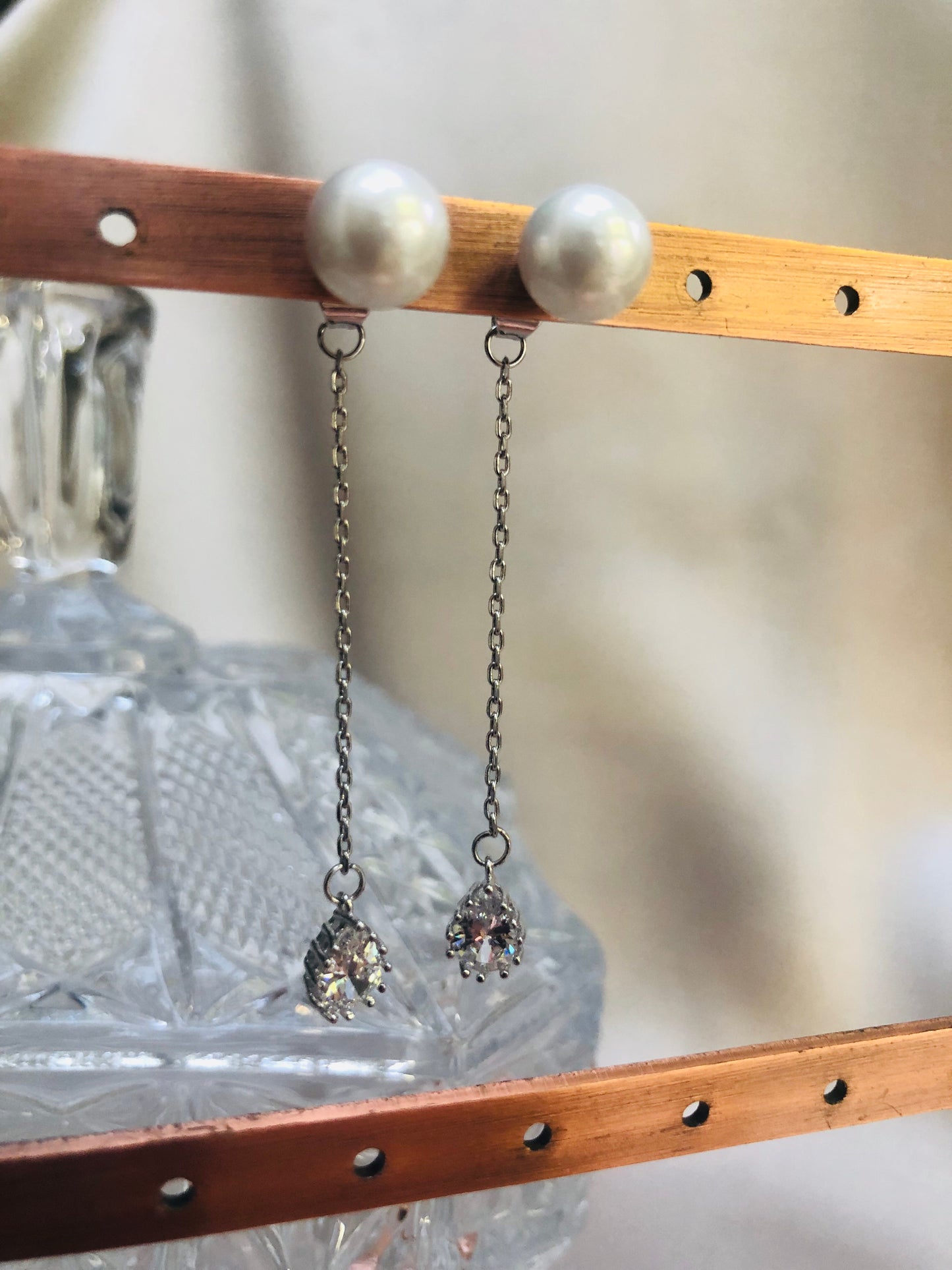 Diamond Raindrop Earrings