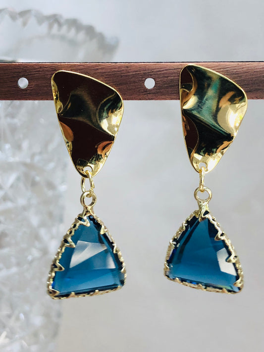 Blue Glass Earrings