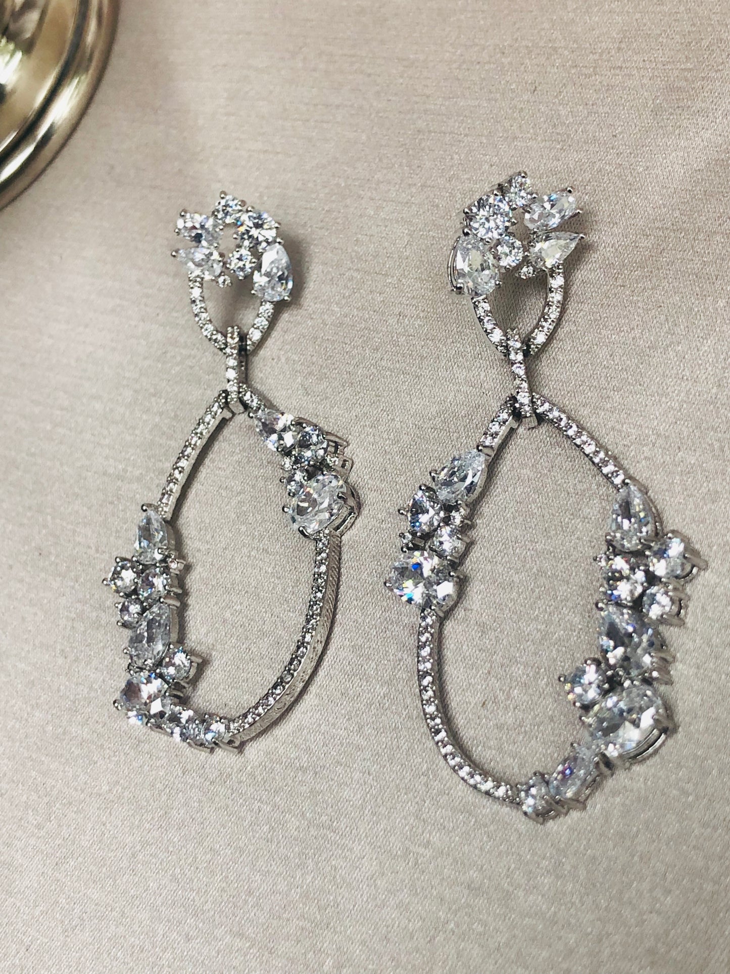 Diamond Adorned Hoops