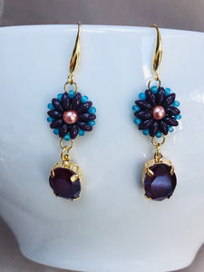 Beaded Flower Earrings