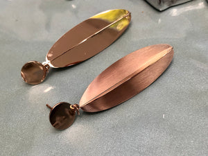 3D Rose Gold Earrings