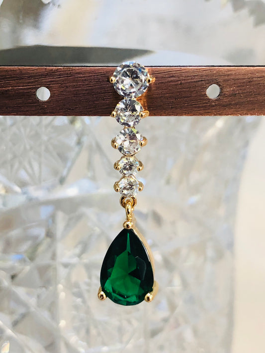 Emerald Teardrop Earrings
