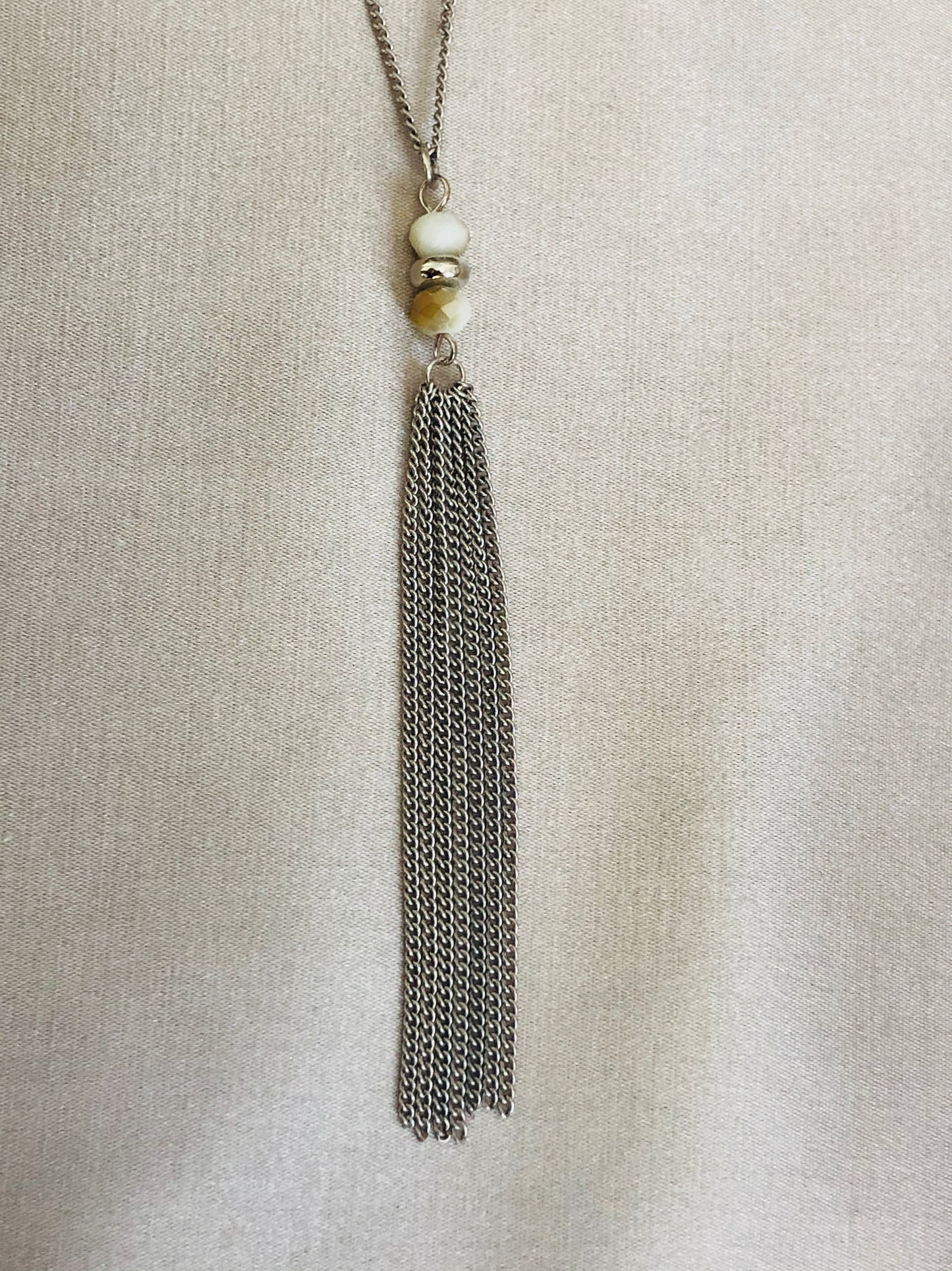 Silver Tassel Necklace