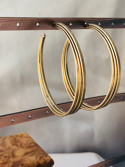 Layered Golden Hoops