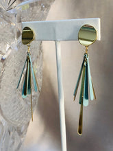 Load image into Gallery viewer, Shower of Blue and Gold Earrings
