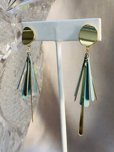 Shower of Blue and Gold Earrings