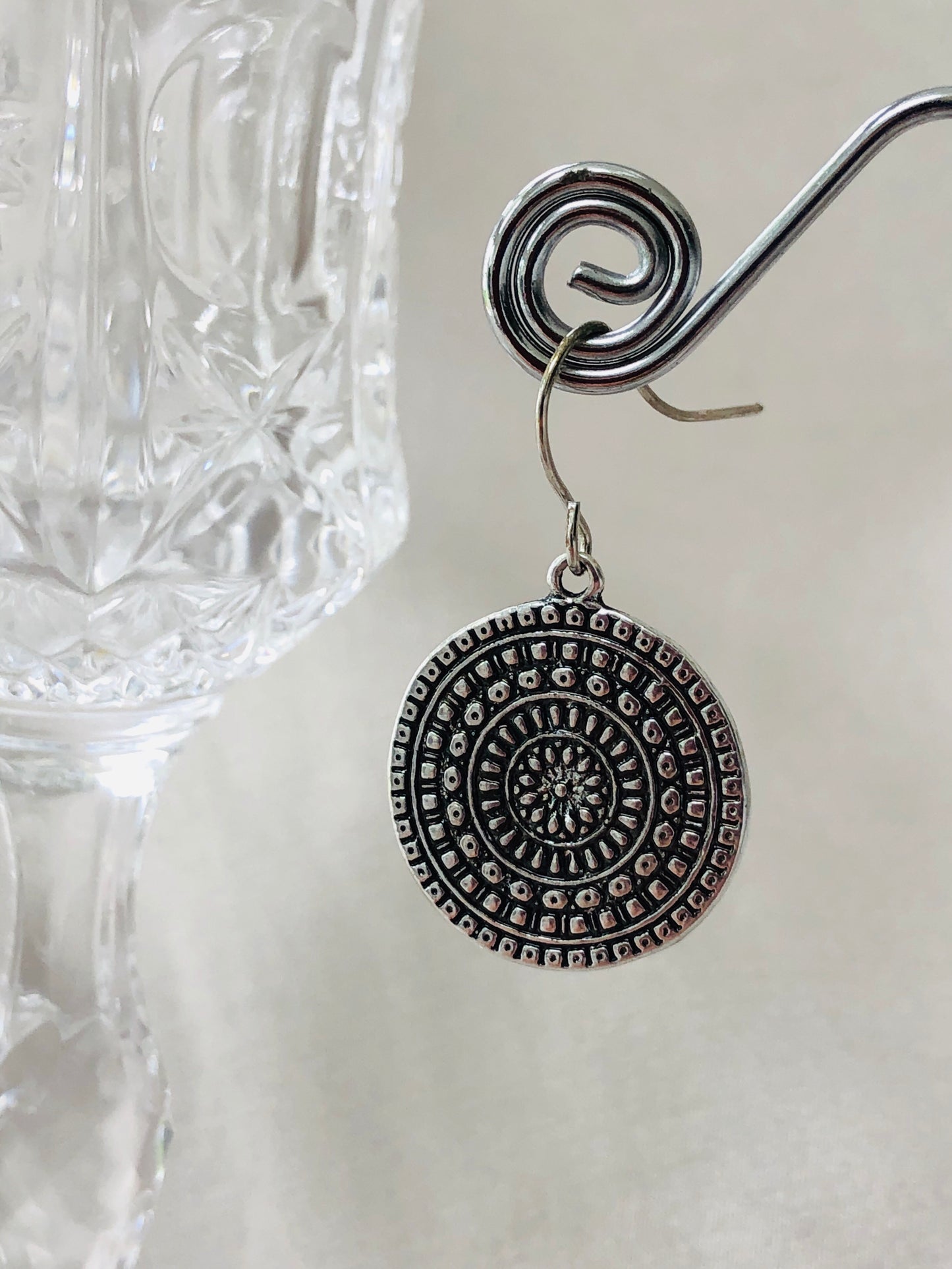 Intricate Silver Discs