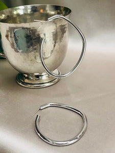 Forged Silver Hoops