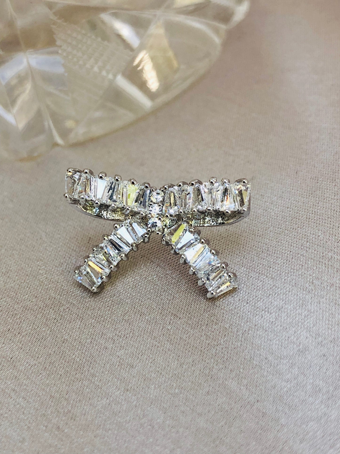 Diamond Bow Earrings