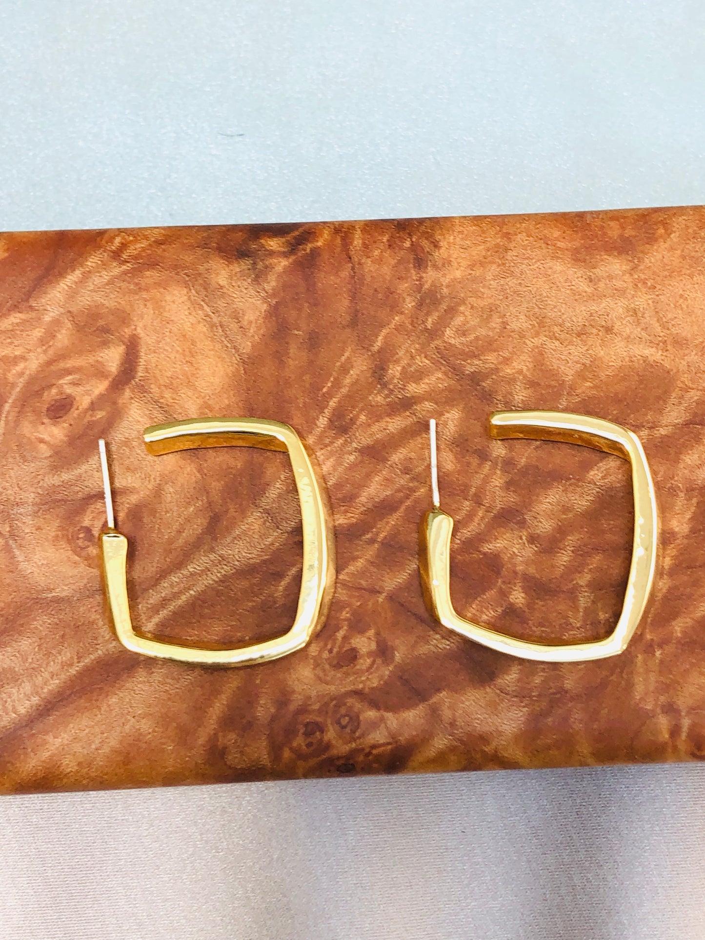 Forged Golden Earrings