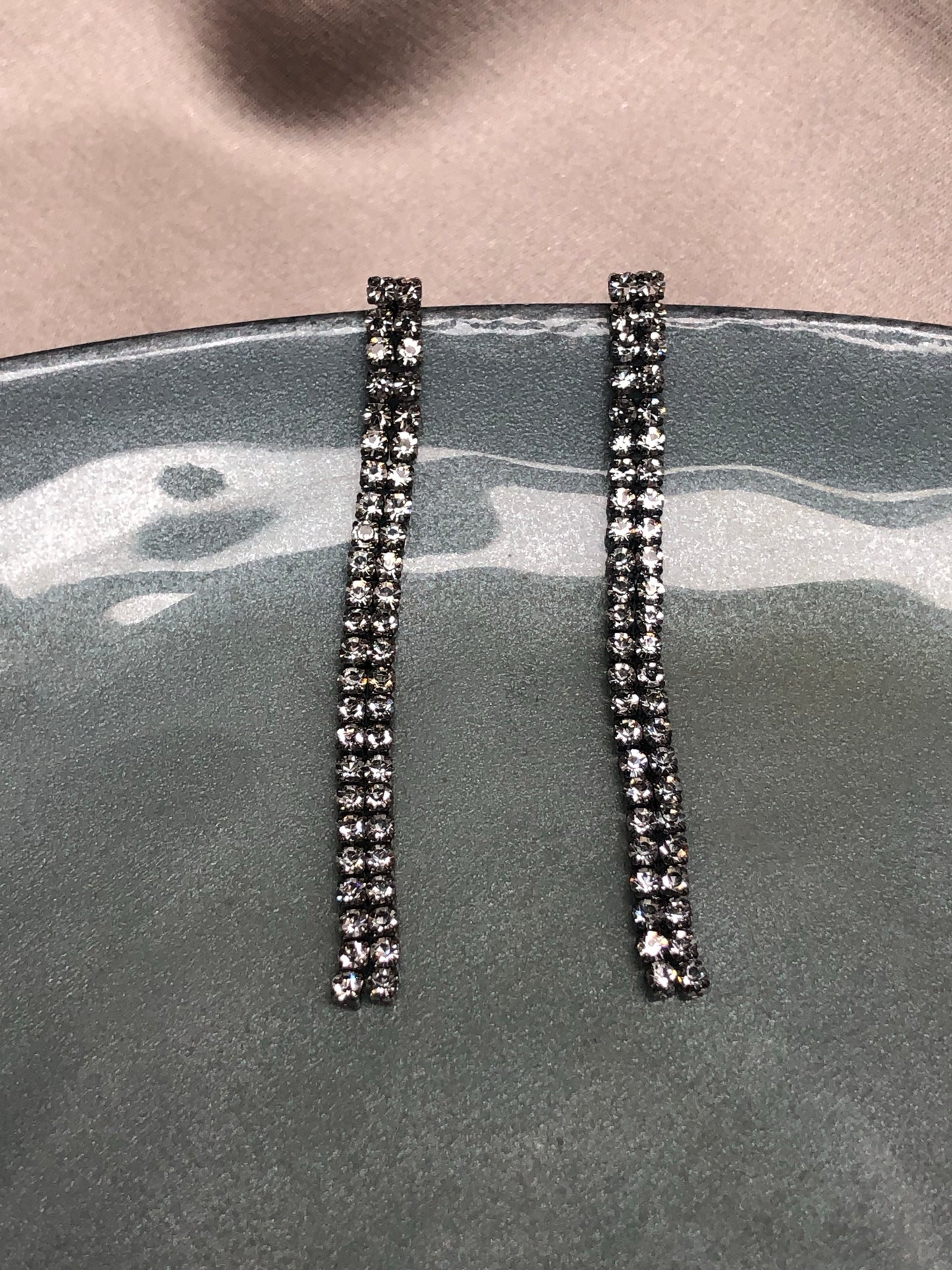 Rhinestone Chain Earrings