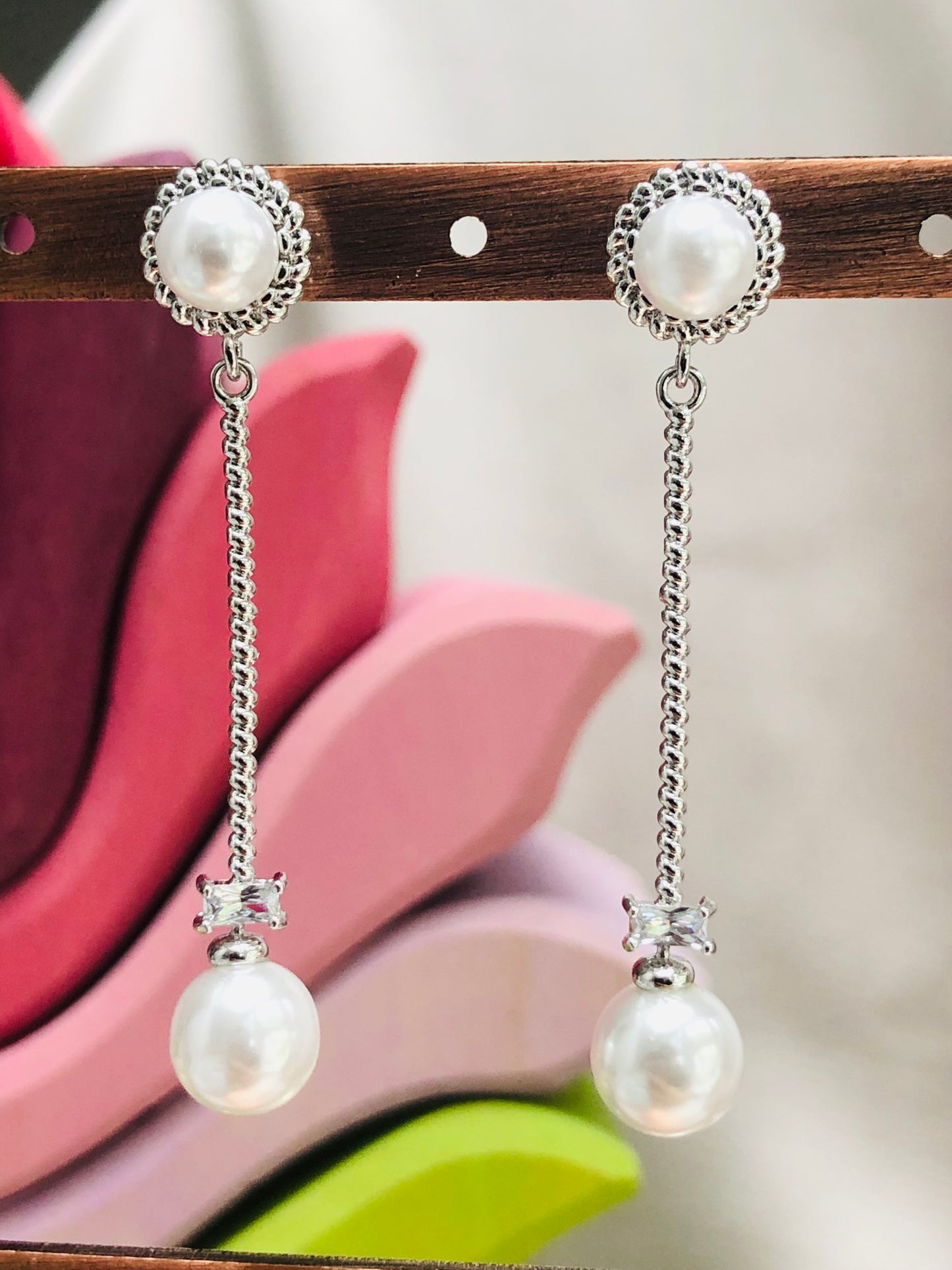 Connected Pearl Earrings