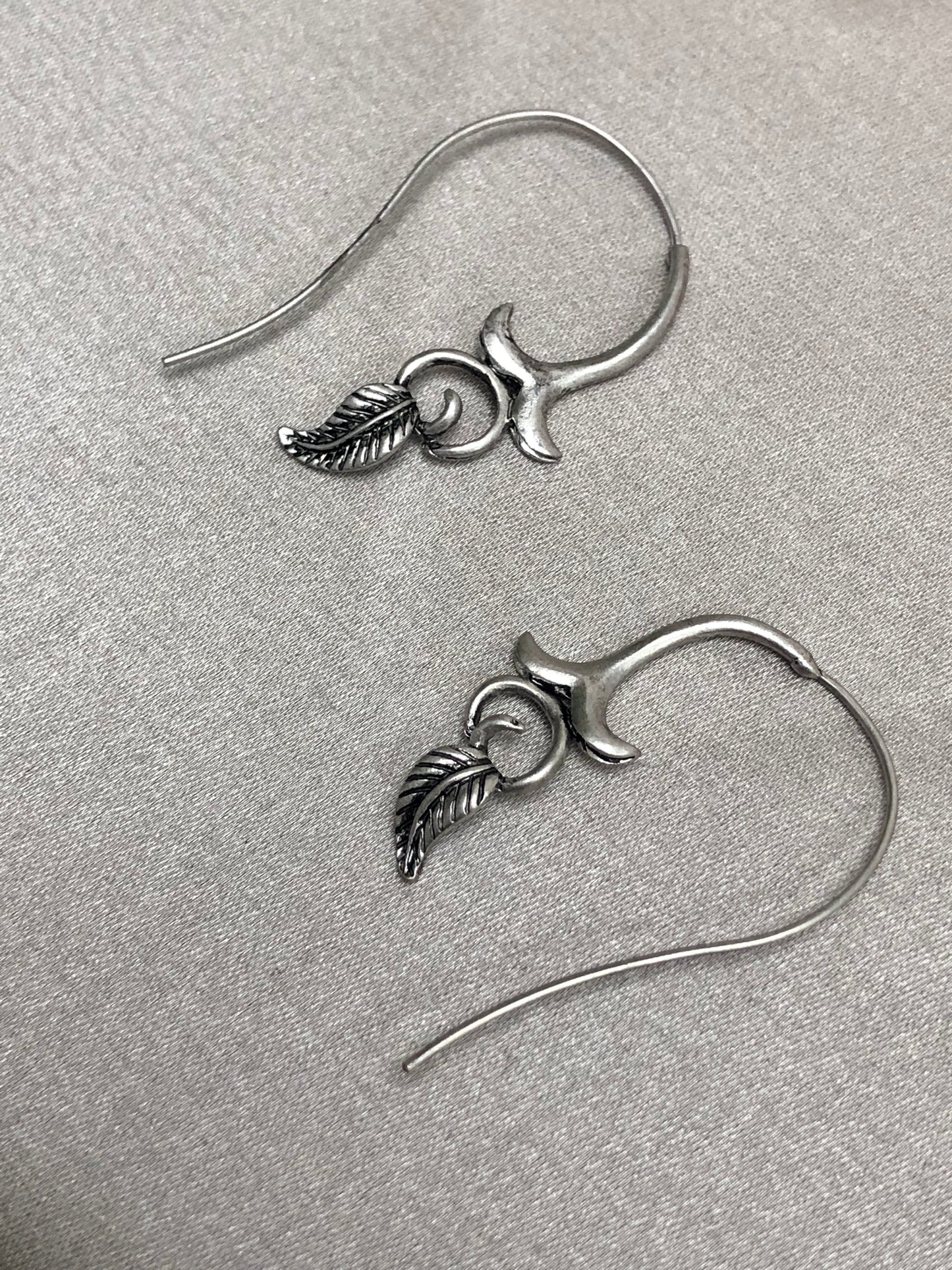 Silver Feather Earrings