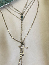 Load image into Gallery viewer, Stone and Cross Necklace
