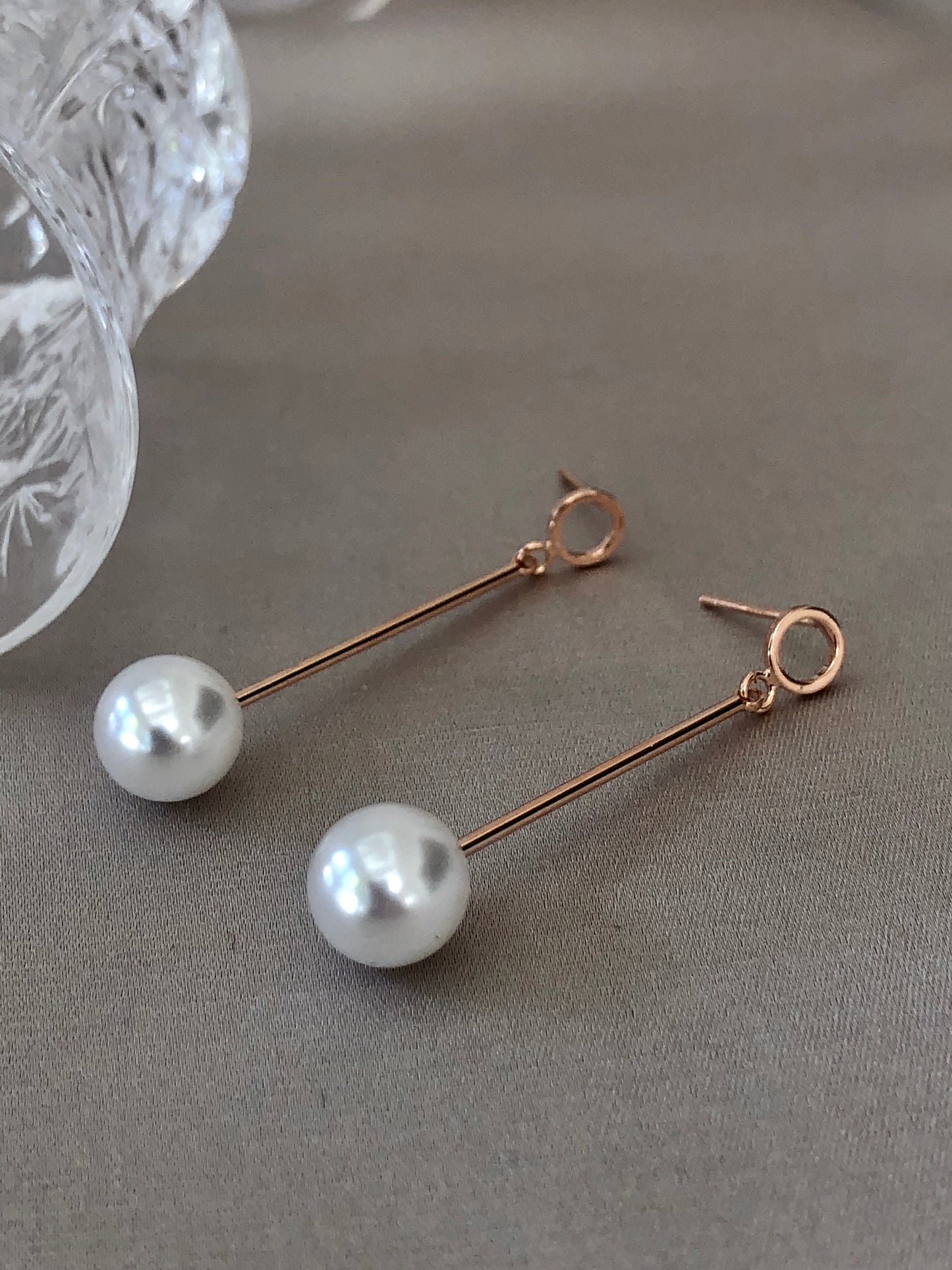 Rose Gold and Dangly Pearls