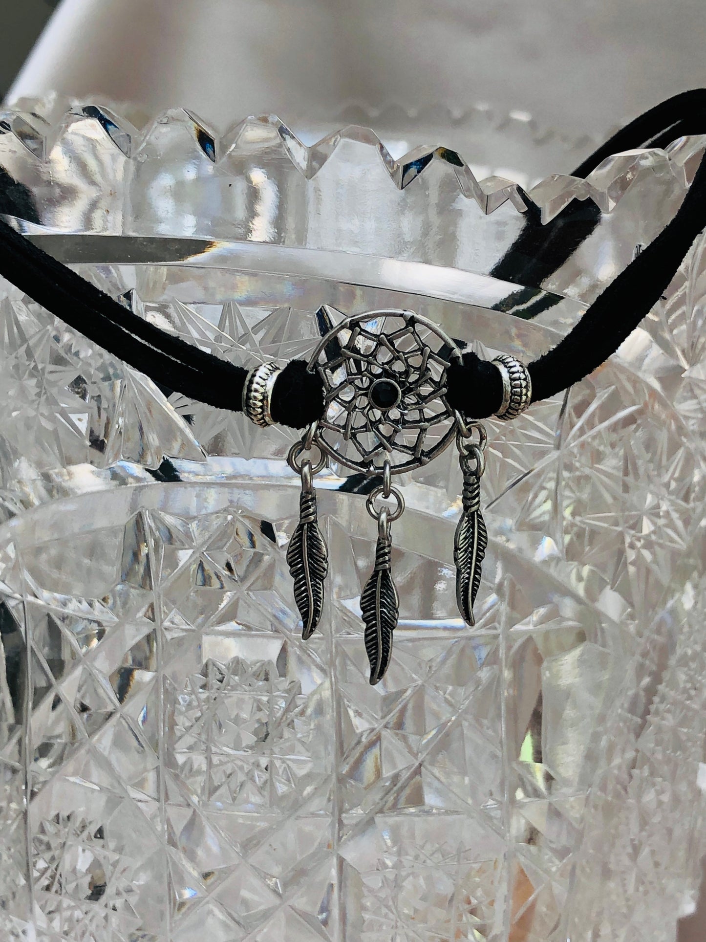 Silver Dream Catcher Choker