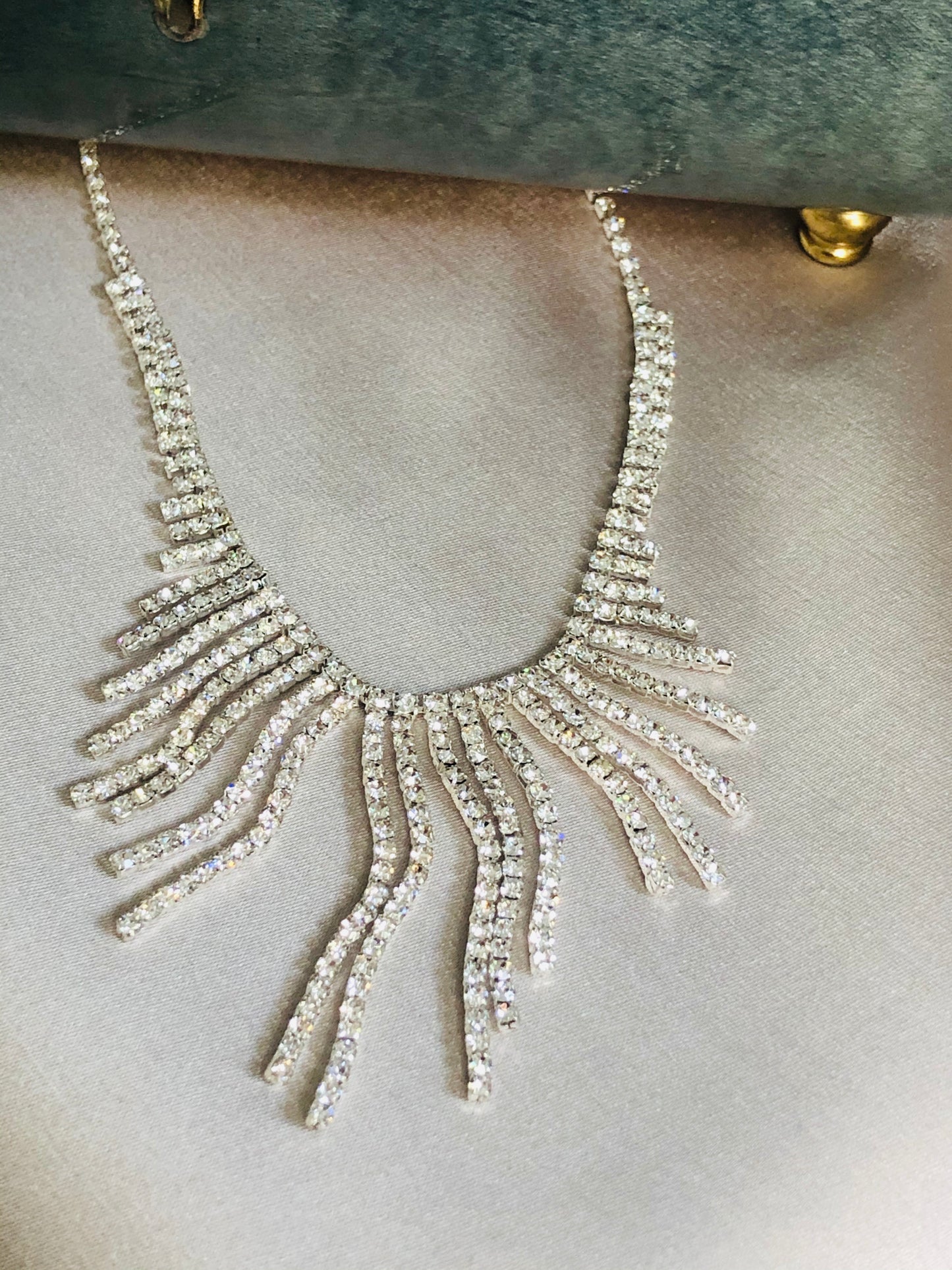 Raining Rhinestone Necklace