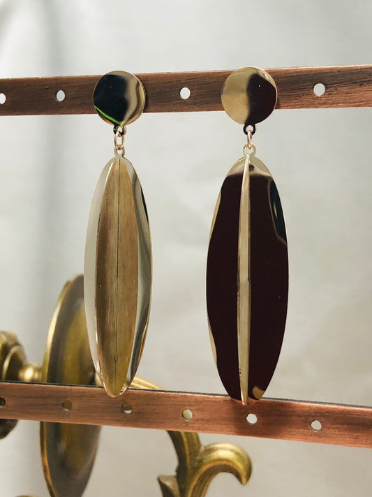 3D Rose Gold Earrings