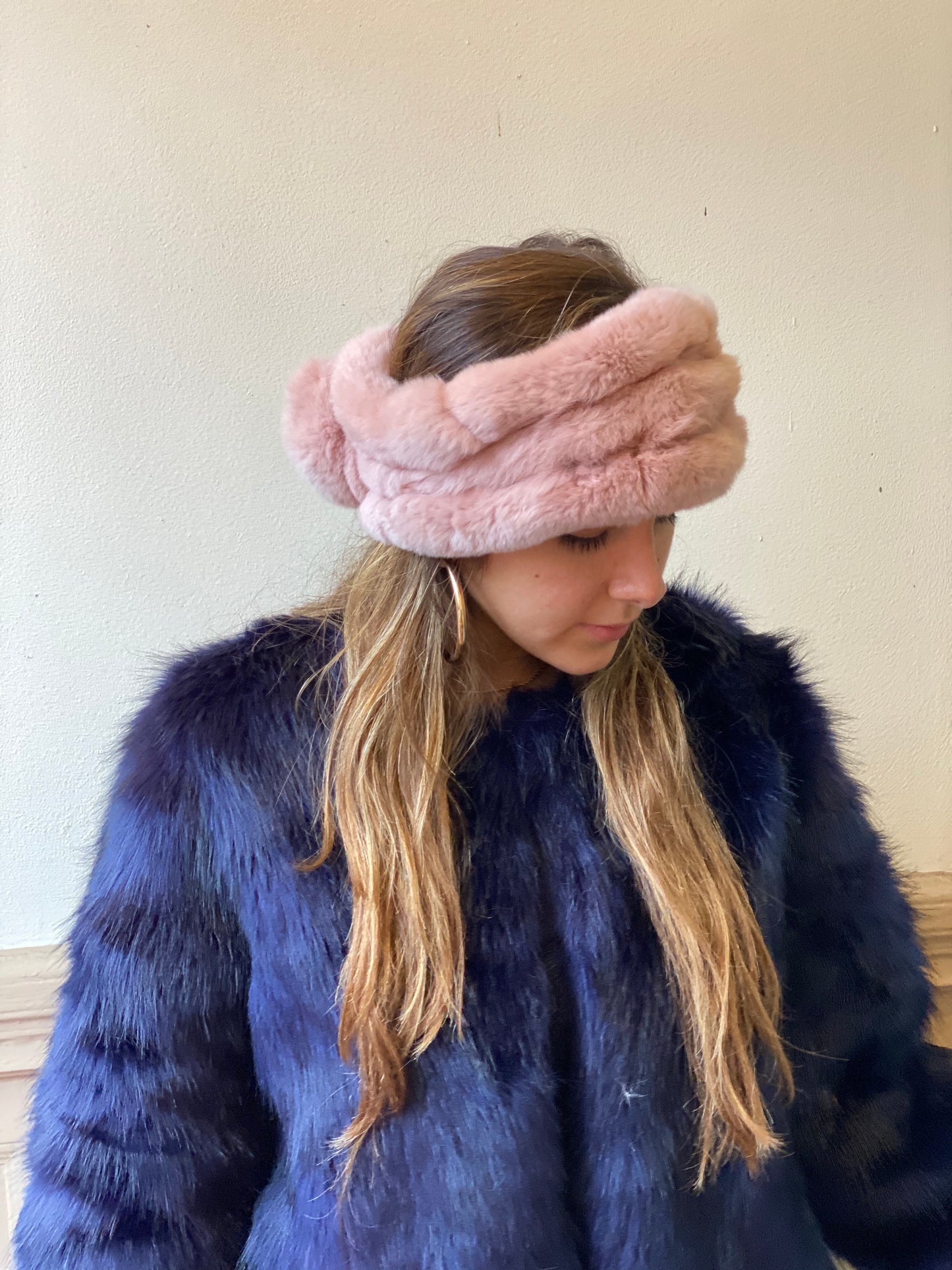 Pink Fuzzy Circle Muff