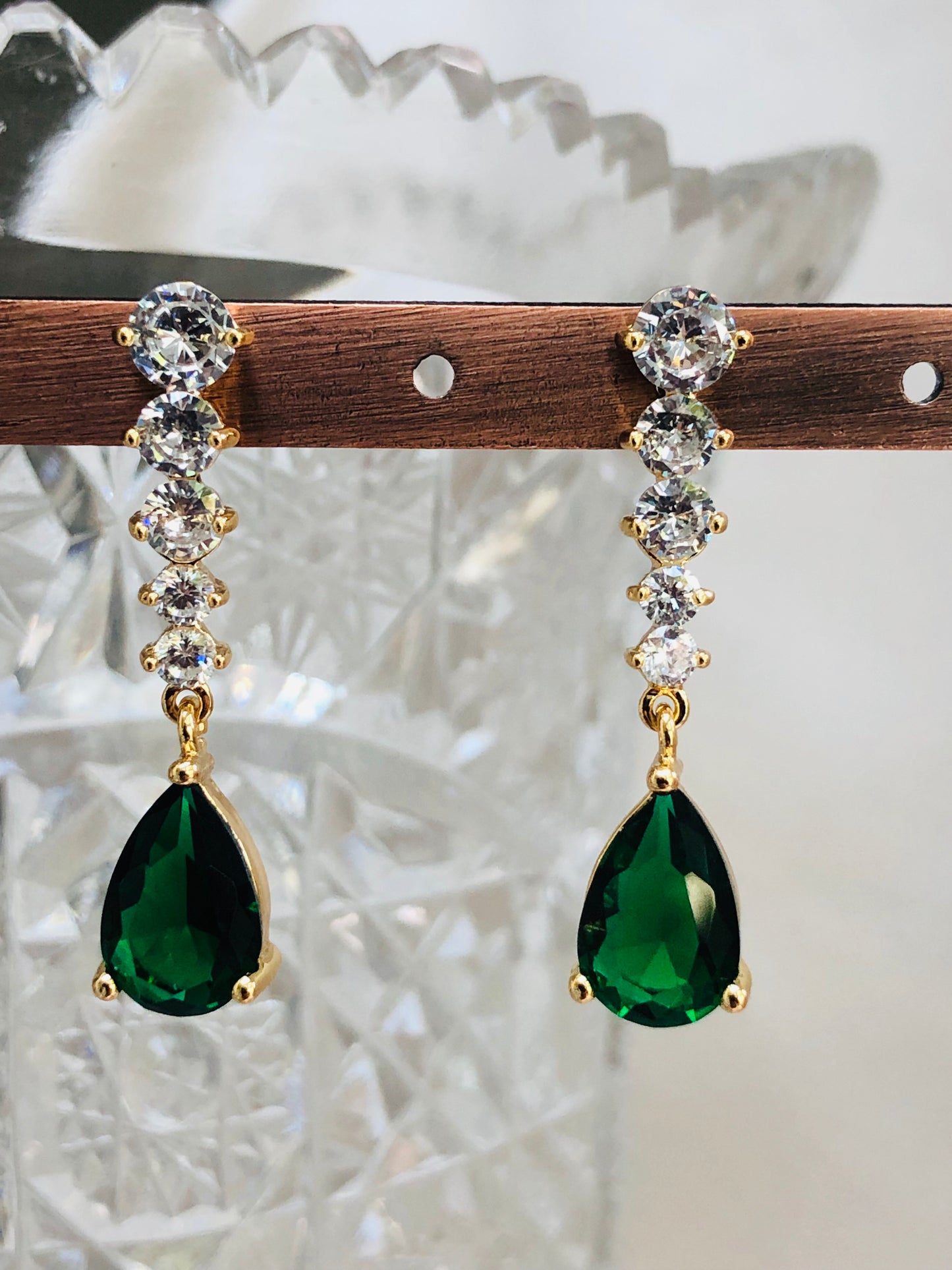Emerald Teardrop Earrings