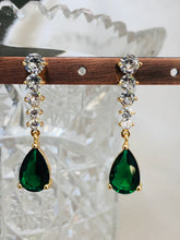 Load image into Gallery viewer, Emerald Teardrop Earrings
