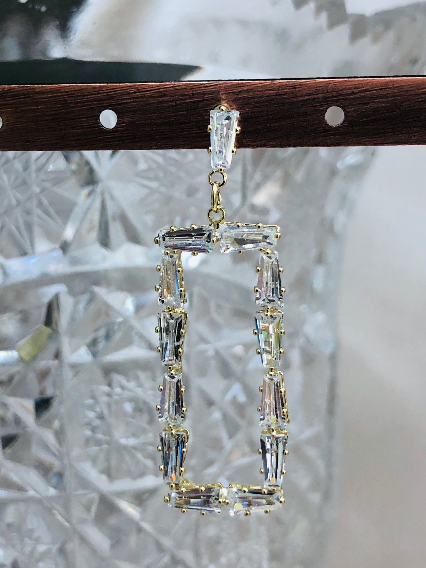 Crystal Frame Earrings